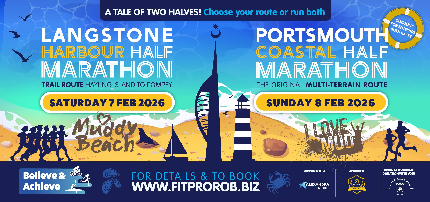 Portsmouth/Langstone Coastal Half Marathons + 2026 - Big Weekend Double Entry - Big Weekend Ticket. Both Events. Extra Medal +